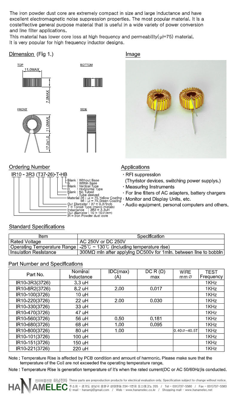 INDUCTOR-TOROID-IR10