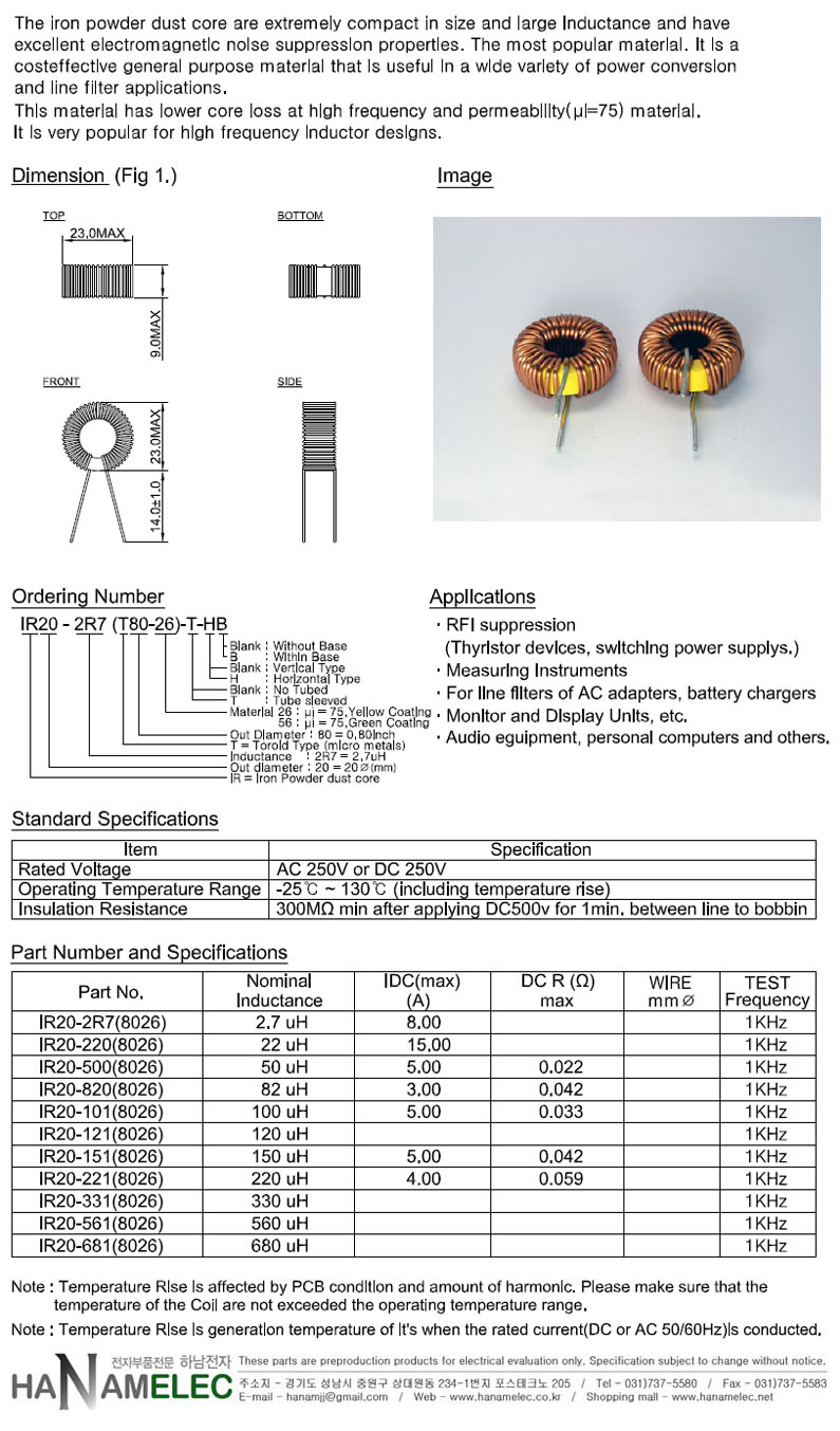 INDUCTOR-TOROID-IR20